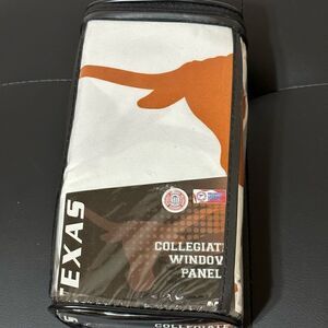 Texas Longhorns Window Panels with Tie-Backs University College Dorm Curtains